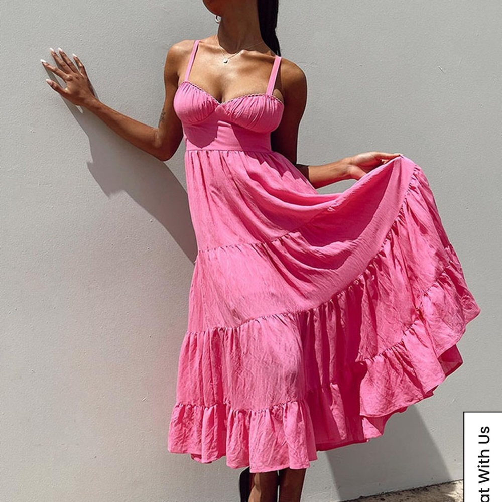 Princess Polly Joelle Midi Dress pink